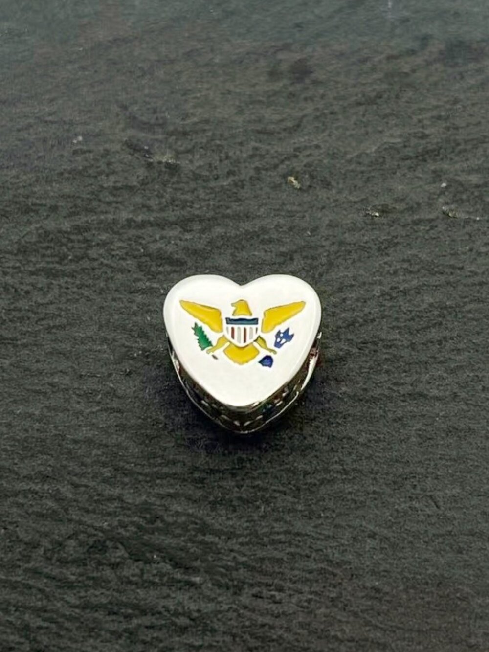 Pandora I Love Virgin Islands Exclusive Heart Charm Sterling Silver Jewelry